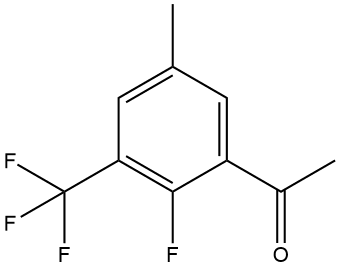 1-[2-Fluoro-5-methyl-3-(trifluoromethyl)phenyl]ethanone 结构式