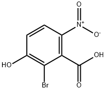 2-溴-3-羟基-6-硝基苯甲酸 结构式