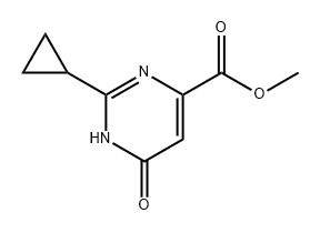 2-环丙基-6-氧代-1,6-二氢嘧啶-4-羧酸甲酯 结构式