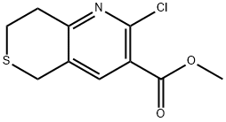 2-氯-7,8-二氢-5H-硫代吡喃并[4,3-B]吡啶-3-羧酸甲酯 结构式
