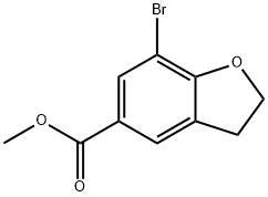 7-溴-2,3-二氢苯并呋喃-5-羧酸甲酯 结构式