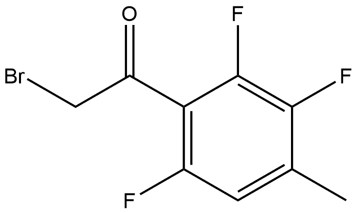 2-Bromo-1-(2,3,6-trifluoro-4-methylphenyl)ethanone 结构式