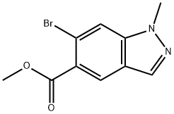 6-溴-1-甲基-1H-吲唑-5-甲酸甲酯 结构式