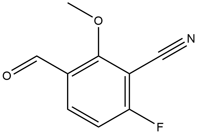 6-Fluoro-3-formyl-2-methoxybenzonitrile 结构式