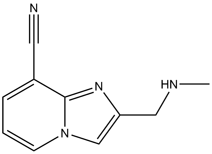 2-((methylamino)methyl)imidazo[1,2-a]pyridine-8-carbonitrile 结构式