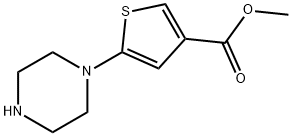 5-(1-哌嗪基)-3-噻吩羧酸甲酯 结构式