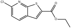 6-氯噻吩并[2,3-B]吡啶-2-羧酸乙酯 结构式