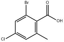 2-溴-4-氯-6-甲基苯甲酸 结构式