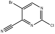 5-溴-2-氯嘧啶-4-碳腈 结构式