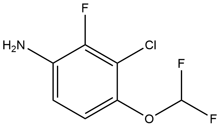 3-氯-4-(二氟甲氧基)-2-氟苯胺 结构式
