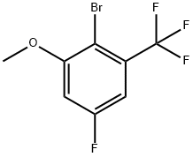 2-溴-5-氟-1-甲氧基-3-(三氟甲基)苯 结构式