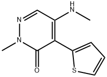 2-甲基-5-(甲氨基)-4-(噻吩-2-基)哒嗪-3(2H)-酮 结构式