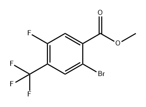 2-溴-5-氟-4-(三氟甲基)苯甲酸甲酯 结构式