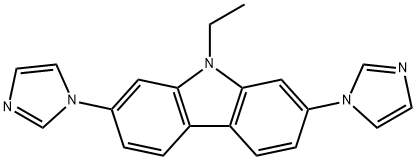 9-ethyl-2,7-di(1H-imidazol-1-yl)-9H-carbazole 结构式