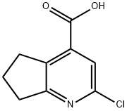 5H-Cyclopenta[b]pyridine-4-carboxylic acid, 2-chloro-6,7-dihydro- 结构式