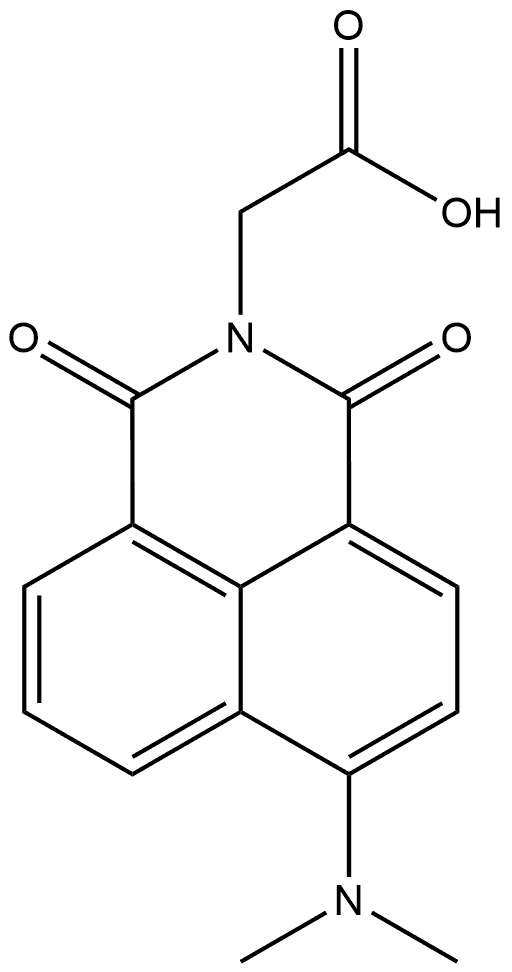 6-(二甲氨基)-1,3-二氧代-1H-苯并[DE]异喹啉-2(3H)-乙酸 结构式