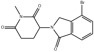 3-(4-溴-1-氧代异吲哚啉-2-基)-1-甲基哌啶-2,6-二酮 结构式