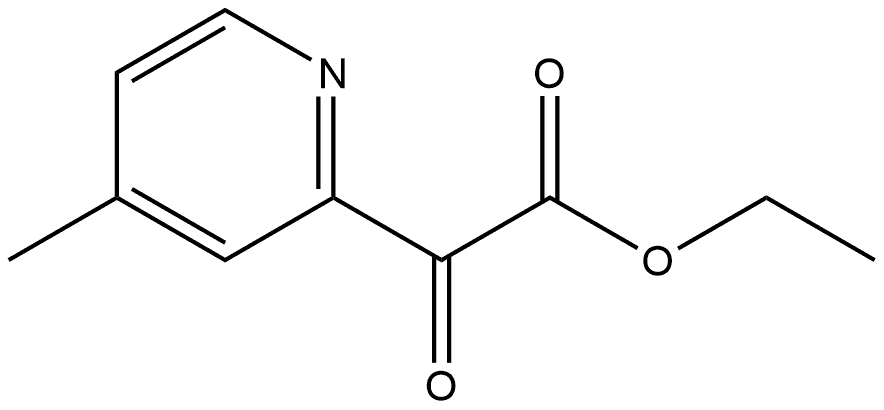 Ethyl 4-methyl-α-oxo-2-pyridineacetate 结构式