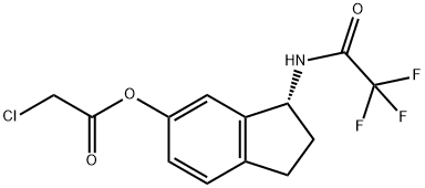 Acetic acid, 2-chloro-, (3R)-2,3-dihydro-3-[(2,2,2-trifluoroacetyl)amino]-1H-inden-5-yl ester 结构式