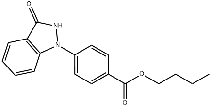 Butyl 4-(3-oxo-2,3-dihydro-1H-indazol-1-yl)benzoate 结构式