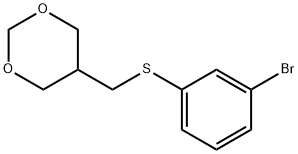 5-{[(3-bromophenyl)sulfanyl]methyl}-1,3-dioxane 结构式