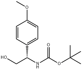 1,1-Dimethylethyl N-[(1S)-2-hydroxy-1-(4-methoxyphenyl)ethyl]carbamate 结构式