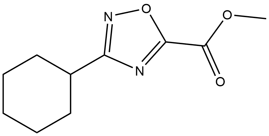 3-环己基-1,2,4-噁二唑-5-甲酸甲酯 结构式