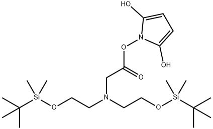 2,5-dihydroxy-1H-pyrrol-1-yl 2-(2,2,3,3,11,11,12,12-octamethyl-4,10-dioxa-7-aza-3,11-disilatridecan-7-yl)acetate 结构式