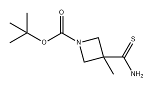 3-氨基甲酰-3-甲基氮杂环丁烷-1-羧酸叔丁酯 结构式