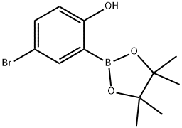 4-溴-2-(4,4,5,5-四甲基-1,3,2-二氧杂硼烷-2-基)苯酚 结构式