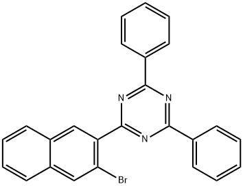 2-(3-溴-2-萘基)-4,6-二苯基-1,3,5-三嗪 结构式