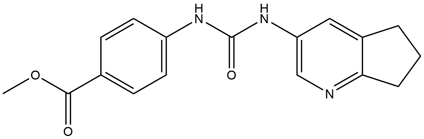 Benzoic acid, 4-[[[(6,7-dihydro-5H-cyclopenta[b]pyridin-3-yl)amino]carbonyl]amino]-, methyl ester 结构式