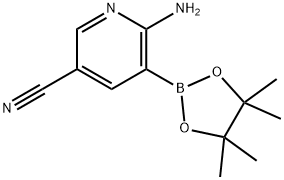 6-氨基-5-(4,4,5,5-四甲基-1,3,2-二噁硼烷-2-基)烟腈 结构式