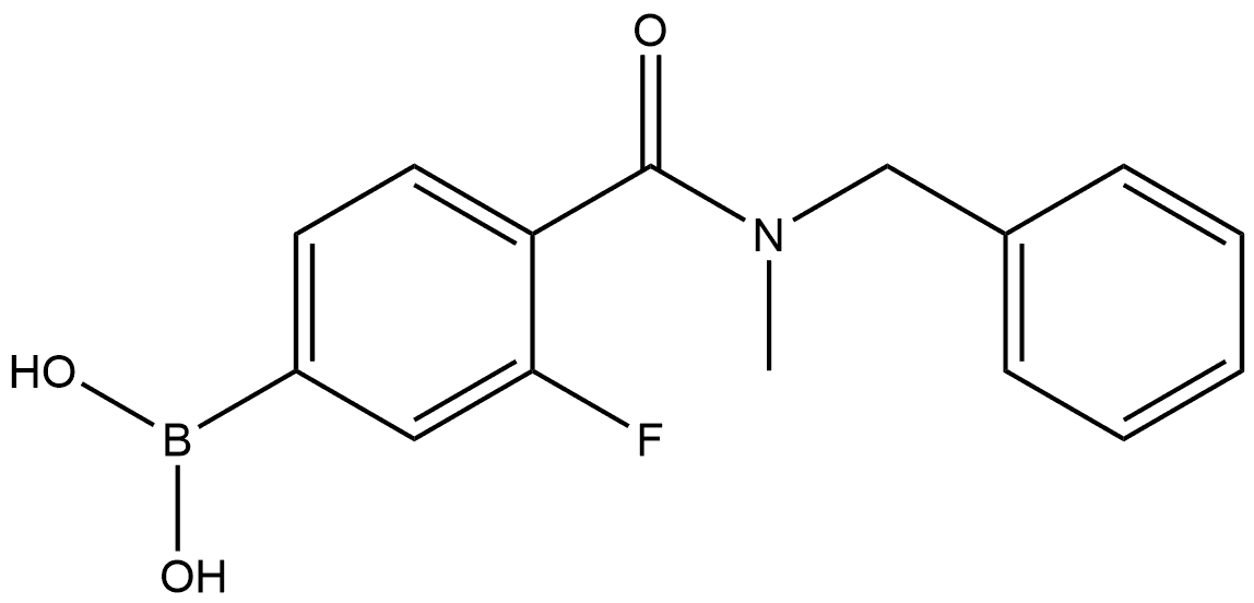 B-[3-Fluoro-4-[[methyl(phenylmethyl)amino]carbonyl]phenyl]boronic acid 结构式