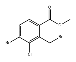 4-溴-2-(溴甲基)-3-氯苯甲酸甲酯 结构式