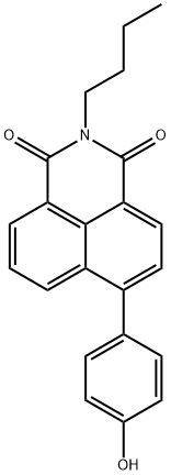 1H-BENZ[DE]ISOQUINOLINE-1,3(2H)-DIONE, 2-BUTYL-6-(4-HYDROXYPHENYL)- 结构式