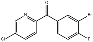 (3-bromo-4-fluorophenyl)(5-chloropyridin-2-yl)methanone 结构式