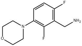 (2,6-DIFLUORO-3-MORPHOLINOPHENYL)METHANAMINE 结构式