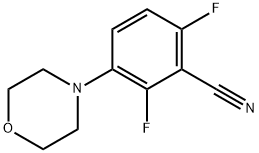 2,6-DIFLUORO-3-MORPHOLINOBENZONITRILE 结构式