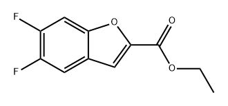 ethyl 5,6-difluorobenzofuran-2-carboxylate 结构式