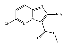 2-氨基-6-氯咪唑并[1,2-B]哒嗪-3-羧酸甲酯 结构式