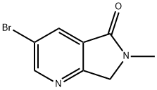 3-溴-6-甲基-6,7-二氢-5H-吡咯并[3,4-B]吡啶-5-酮 结构式