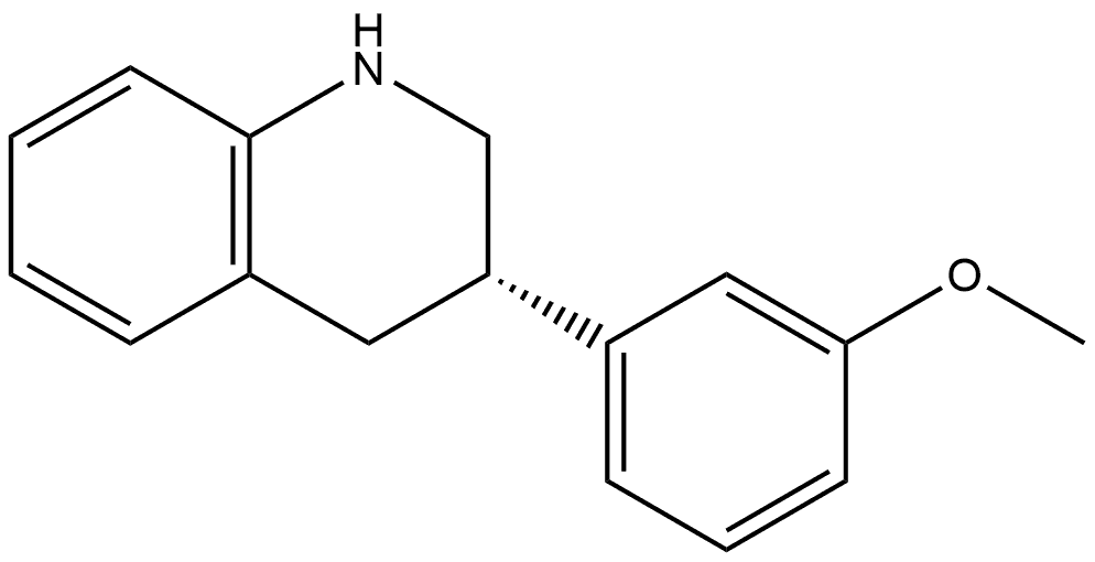 (S)-1,2,3,4-Tetrahydro-3-(3-methoxyphenyl)quinoline 结构式