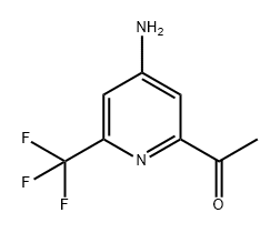 1-(4-氨基-6-(三氟甲基)吡啶-2-基)乙酮 结构式