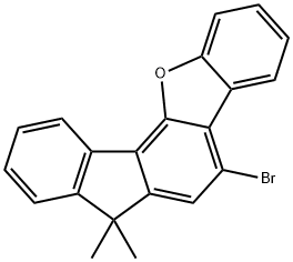 5-溴-7,7-二甲基-7H-苯并[B]芴[3,4-D]呋喃 结构式