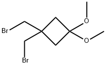 Cyclobutane, 1,1-bis(bromomethyl)-3,3-dimethoxy- 结构式