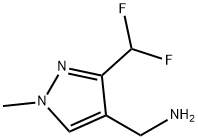 [3-(difluoromethyl)-1-methyl-1H-pyrazol-4-yl]methanamine 结构式