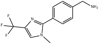 (4-(1-甲基-4-(三氟甲基)-1H-咪唑-2-基)苯基)甲胺 结构式