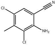 2-amino-3,5-dichloro-4-methylbenzonitrile 结构式