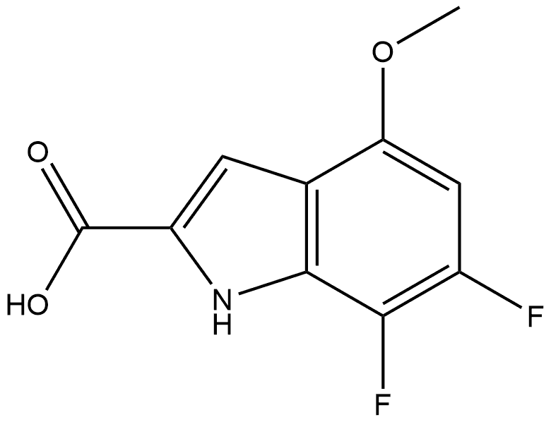 6,7-二氟-4-甲氧基吲哚-2-甲酸 结构式